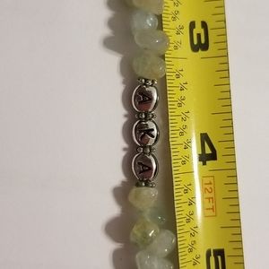 Alpha Kappa Alpha "AKA" Natural Stone Bracelet